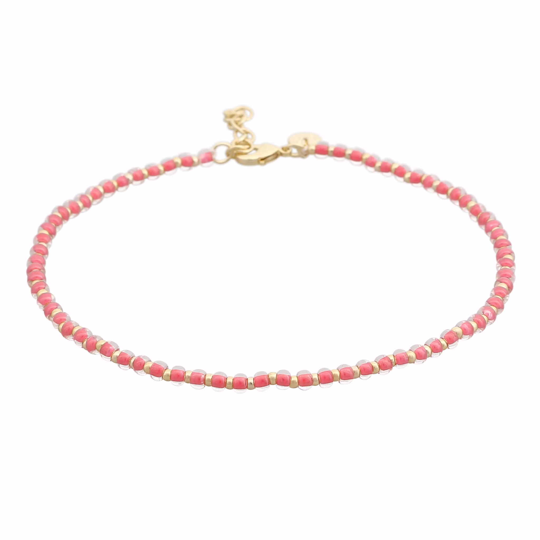 Bay Porto anklet Gold Plated Fuchsia