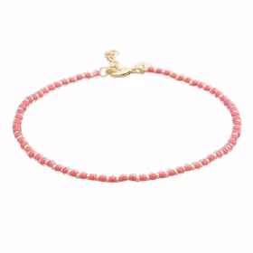 Bay Porto anklet Gold Plated Fuchsia