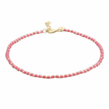 Bay Porto anklet Gold Plated Fuchsia