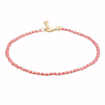 Bay Porto anklet Gold Plated Fuchsia