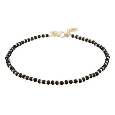Bay Porto anklet Gold Plated Black
