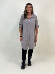 MILOU810 LÅNGSKJORTA Taupe