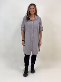 MILOU810 LÅNGSKJORTA Taupe