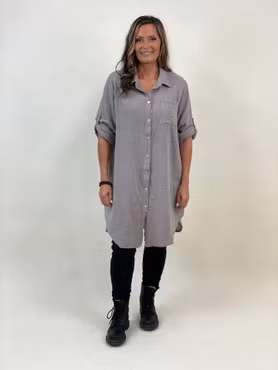 MILOU810 LÅNGSKJORTA Taupe