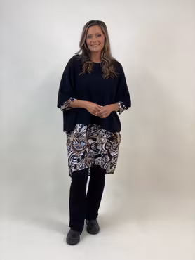 NESSA510 PONCHOTRÖJA Svart