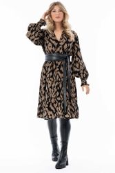 MILA DRESS FUDGE/BLACK