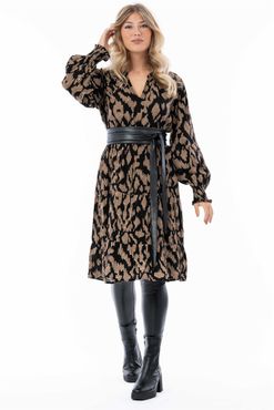 MILA DRESS FUDGE/BLACK