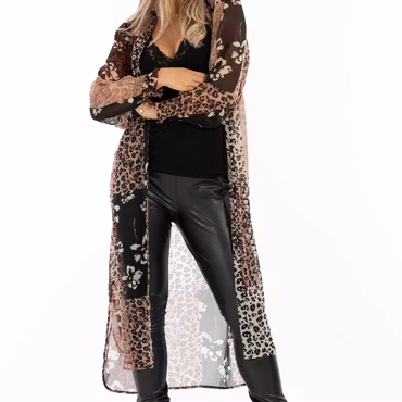 ASHLYN KAFTAN DRESS ROSE/BLACK/SAND