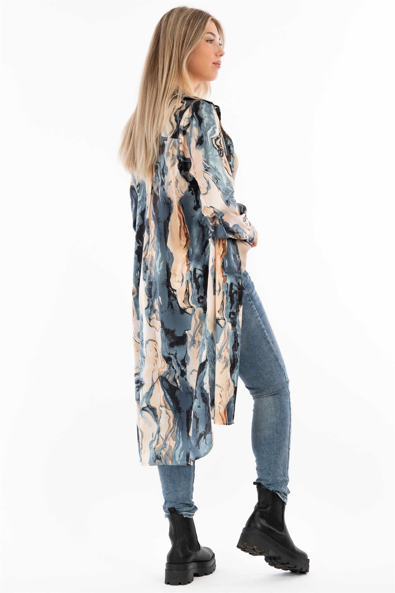 MABLE LONG SHIRT ECLIPSE BLUE/CHAMPAGNE