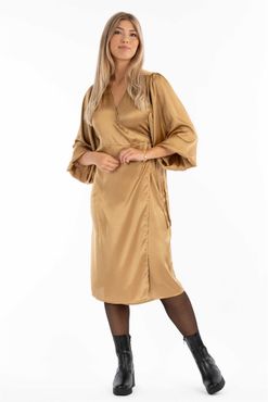 OPHELIA DRESS AMBER GOLD