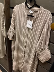 Långskjorta 90cm (linnelook)