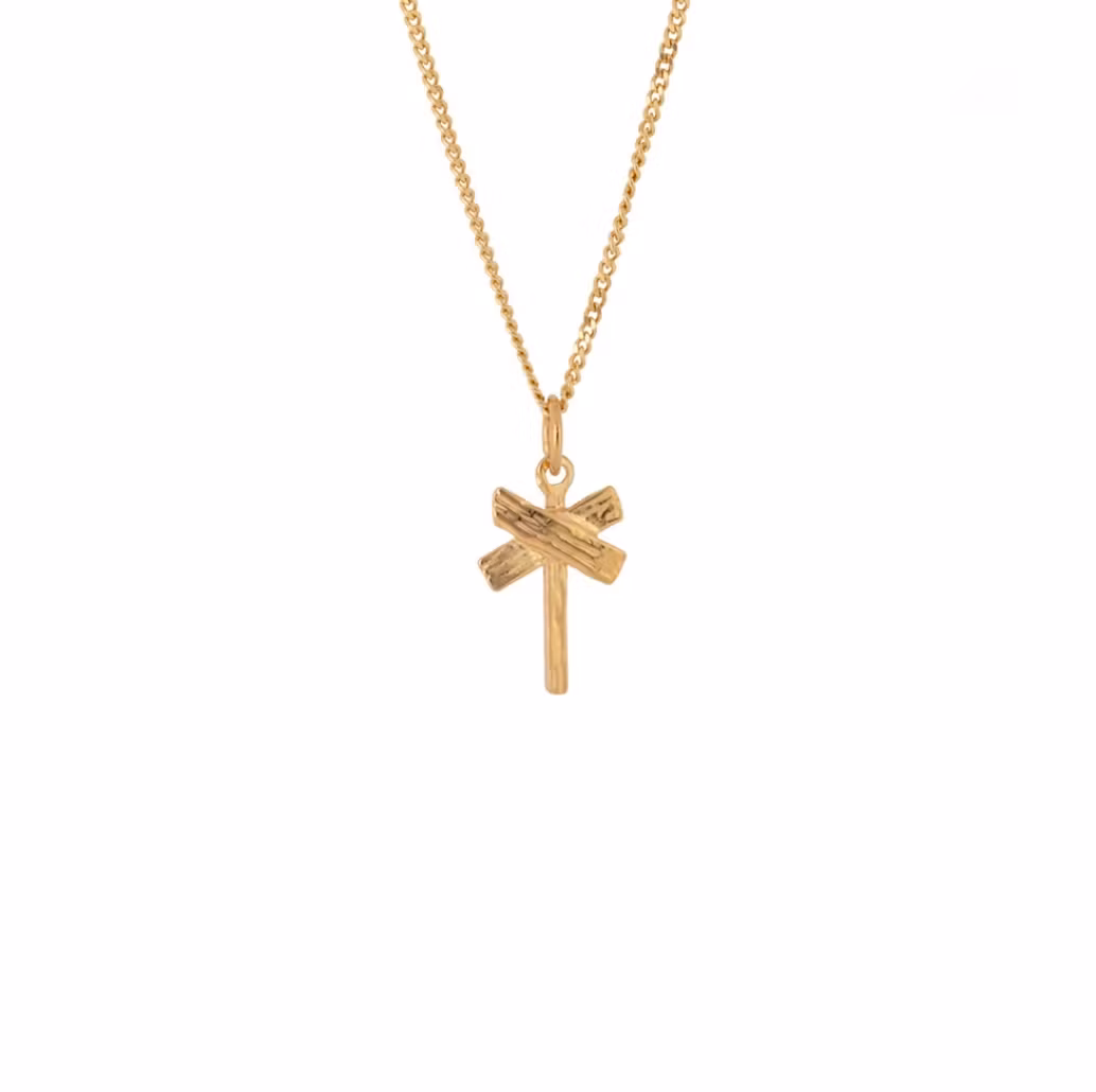 Ledkryss halssmycke 18 K guld