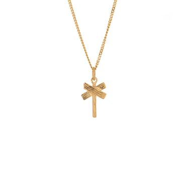 Ledkryss halssmycke 18 K guld
