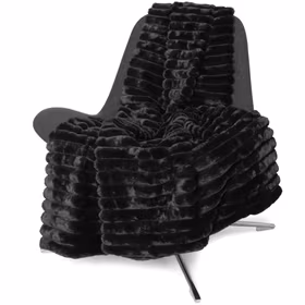 Stripy pläd svart