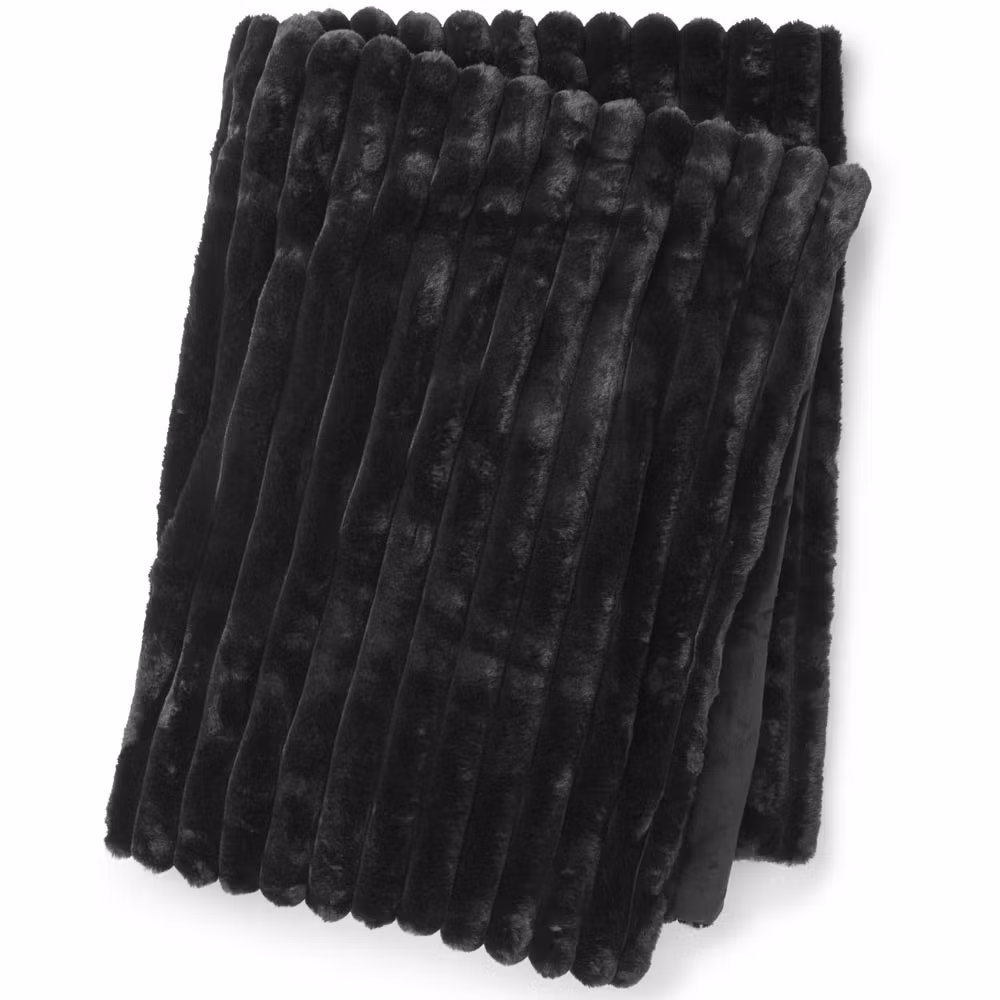 Stripy pläd svart