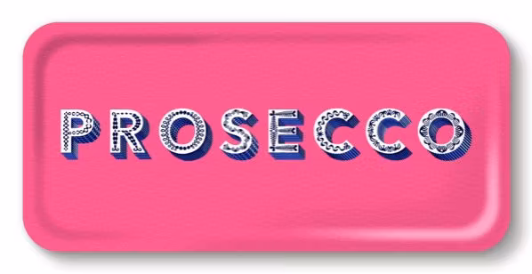 Prosecco / bright pink - Tray 32x15cm