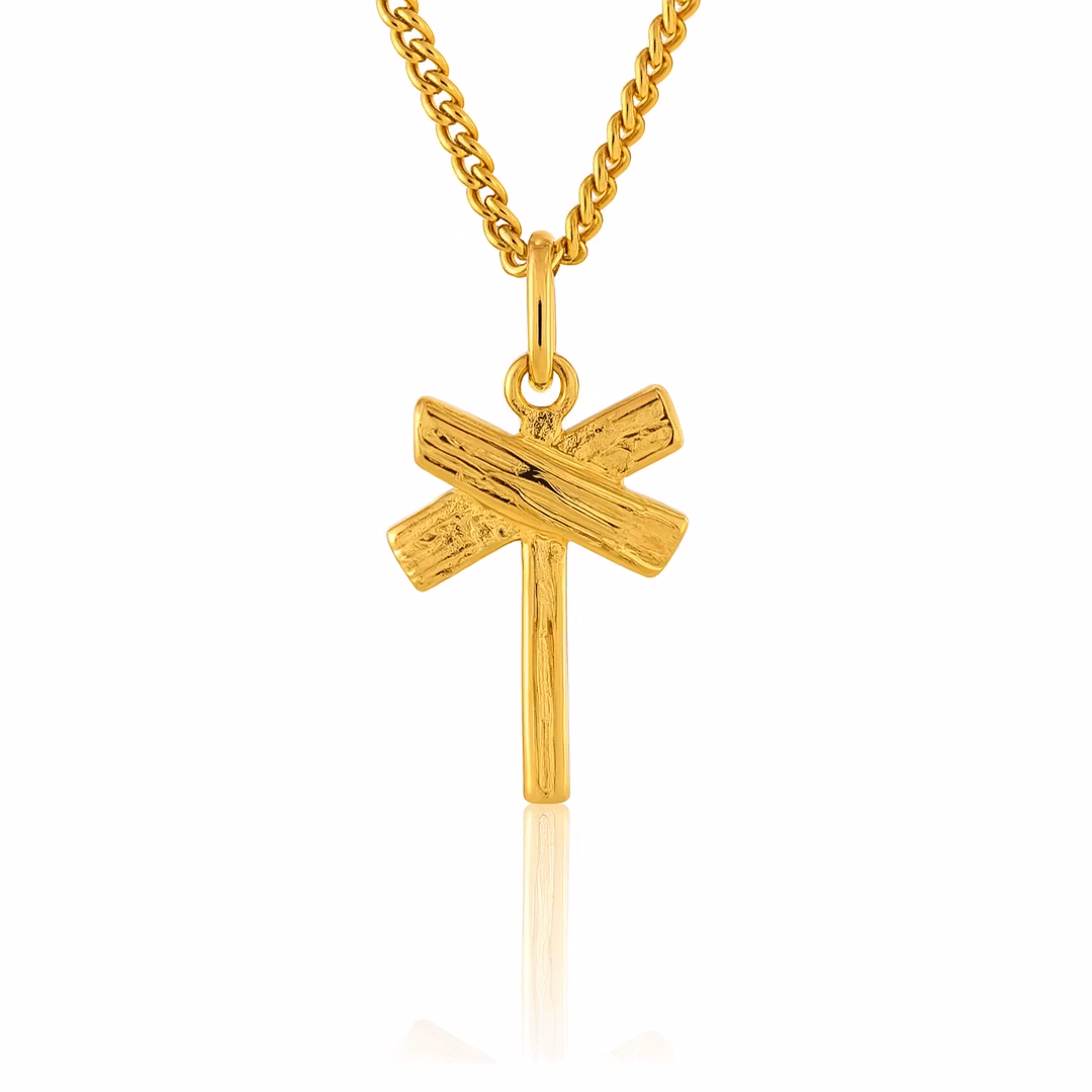Ledkryss halssmycke 18 K guld