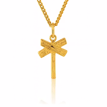 Ledkryss halssmycke 18 K guld