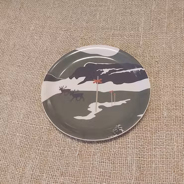 Vintervaara glasunderlägg – grön Ø 11 cm