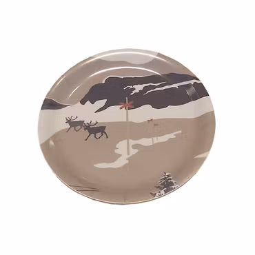 Vintervaara glasunderlägg – beige Ø 11 cm