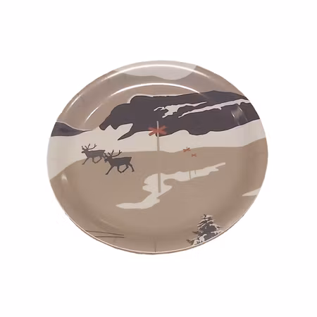 Vintervaara glasunderlägg – beige Ø 11 cm