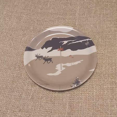 Vintervaara glasunderlägg – beige Ø 11 cm