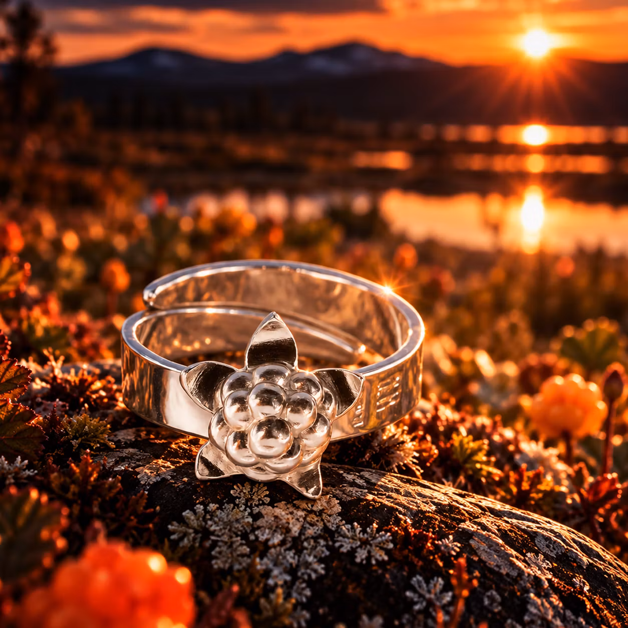 Hjortron silverring