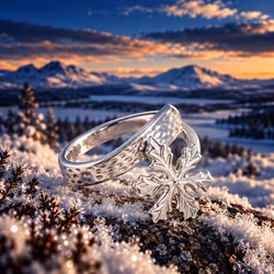 Snöstjärna silverring