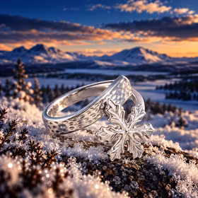 Snöstjärna silverring