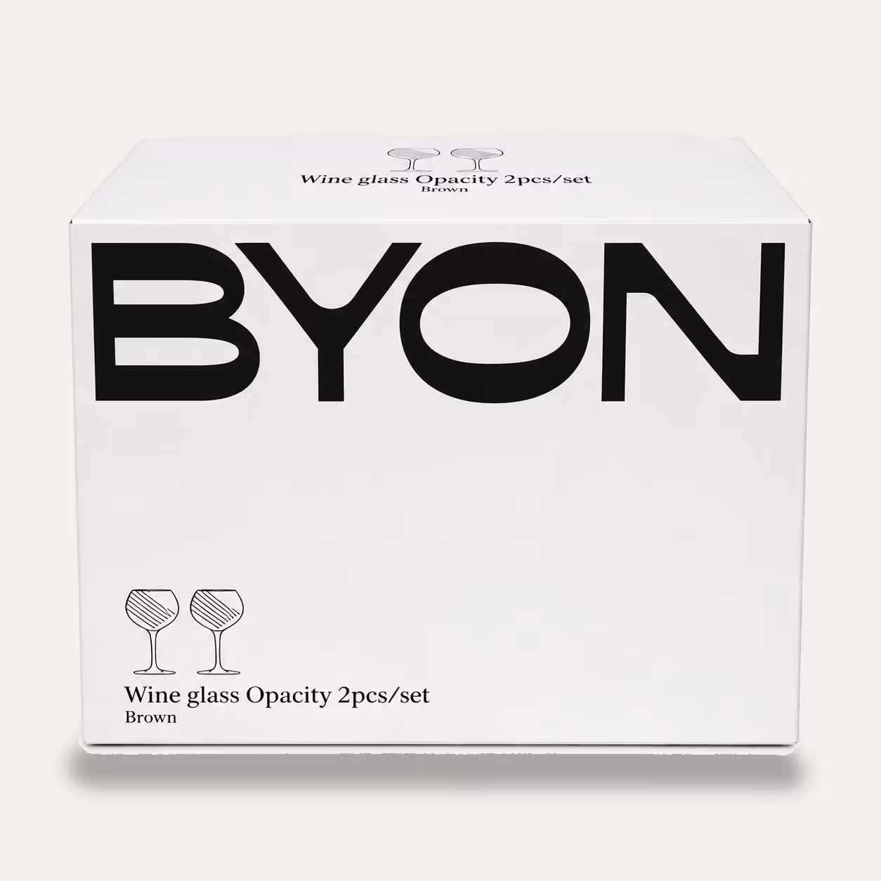 BYON Vinglas Opacity Brun – 2-pack, 47 cl