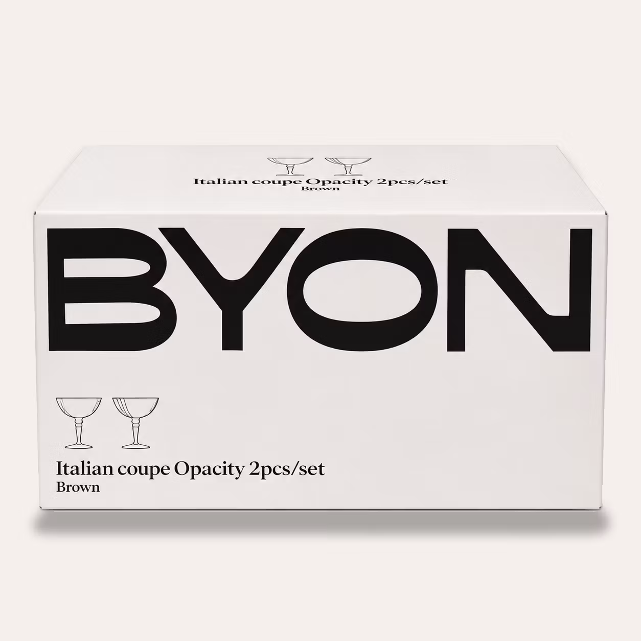 BYON Opacity Coupeglas Brun – 2-pack, 15 cl