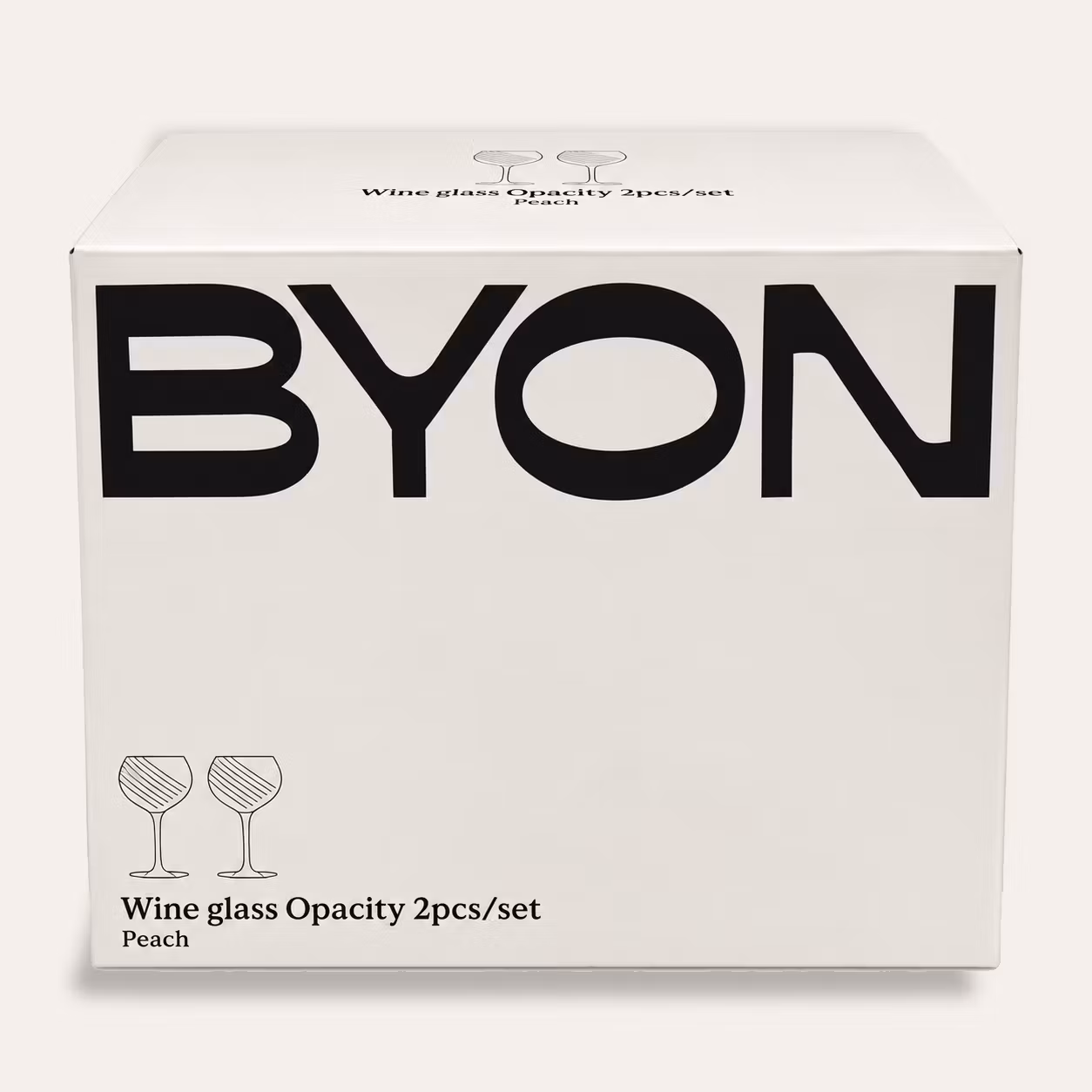 BYON Vinglas Opacity Peach– 2-pack, 47 cl