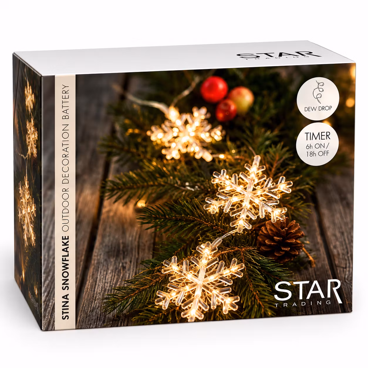 Stina Snöflingor 3 st – Lysande juldekoration