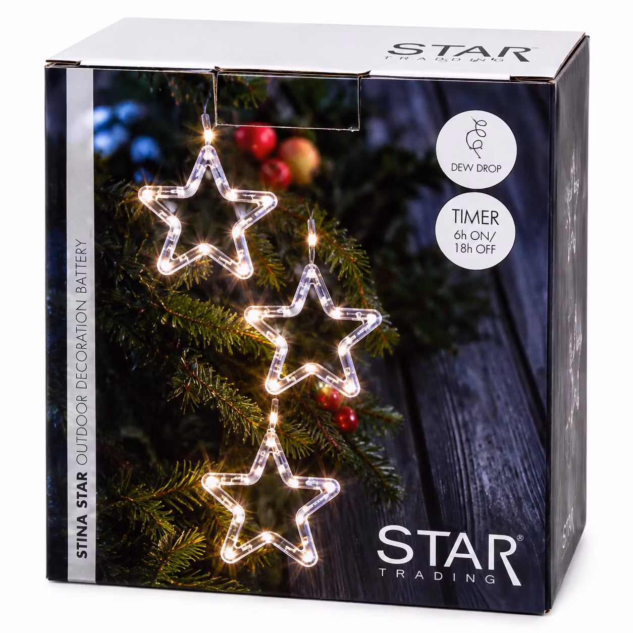 Stina Stjärnor 3 st – Lysande juldekoration
