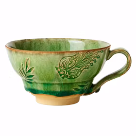 Cup with handle, seaweed