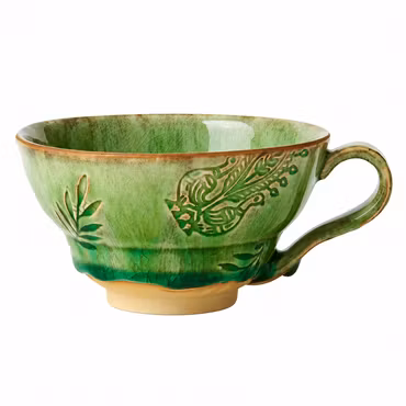 Cup with handle, seaweed