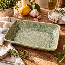 SMALL GRATINDISH, ANTIQUE