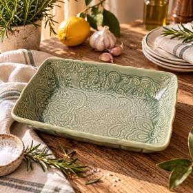 SMALL GRATINDISH, ANTIQUE