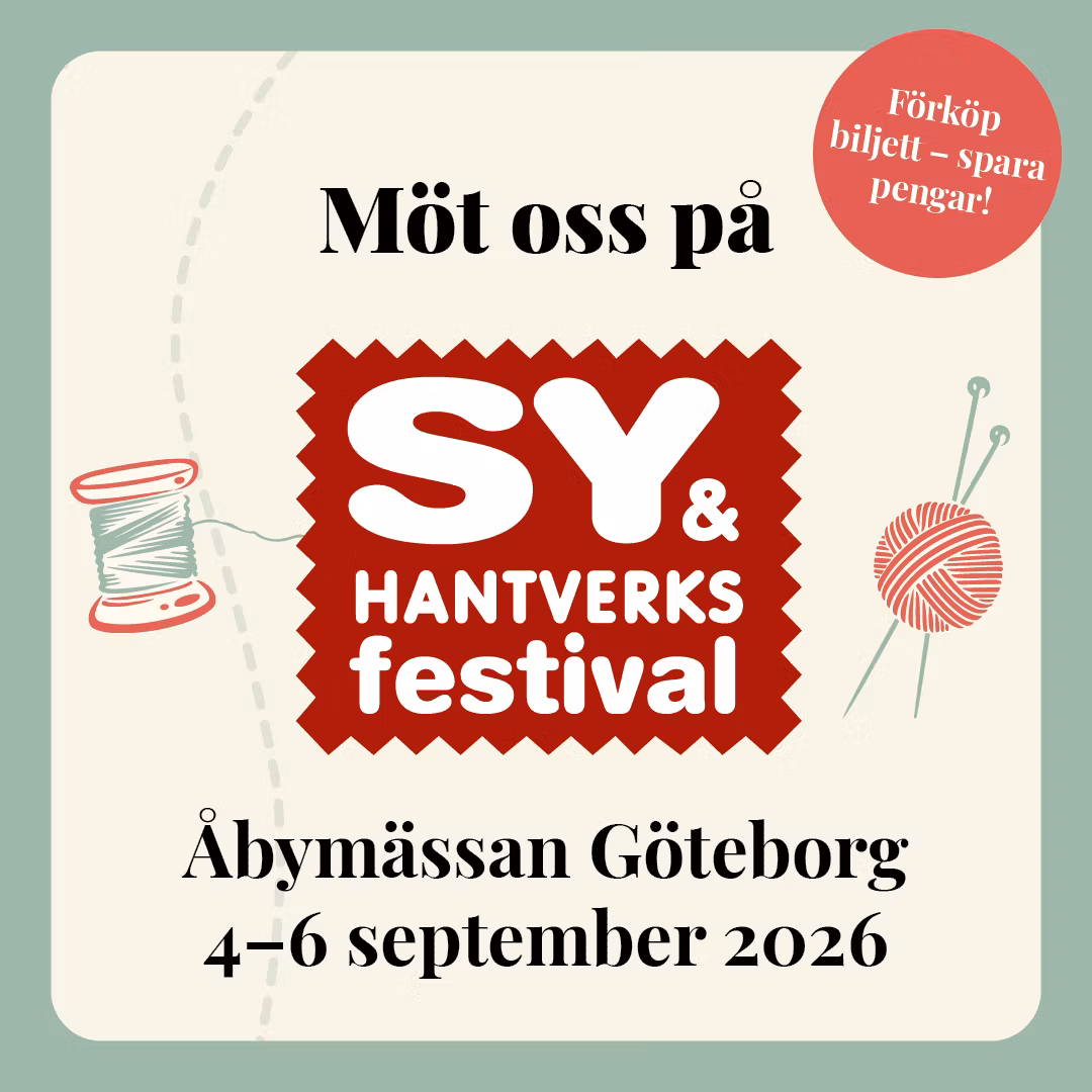 Sy- & Hantverksfestivalen i Göteborg 4-6 september 2026
