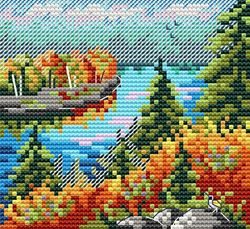 Broderikit Tavla Höstskog