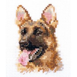 Broderikit Tavla Serien Portraits of animals. Shepherd dog.