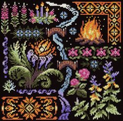 Broderikit Tavla Sampler Midsommarnatt