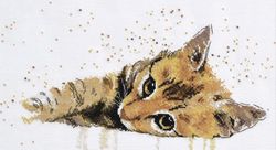 Broderikit Tavla Vilande katt
