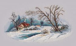 Broderikit Tavla Winter landscape