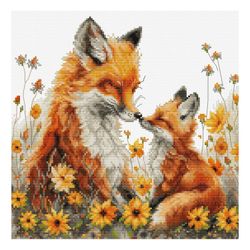 Broderikit Tavla Tenderness - Rävar