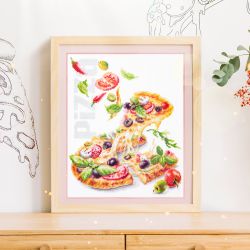 Broderikit Tavla Pizza