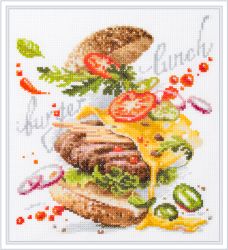 Broderikit Tavla Burger Lunch