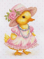Broderikit Tavla The Flirty Duckling - Den flörtiga ankungen