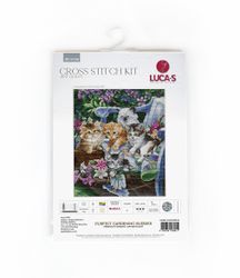 Broderikit Tavla Purfect Gardening Buddies - Kattungar i trädgården