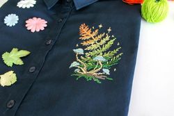 Broderikit med vattenlöslig aida Brodera på kläder Magiska Växter